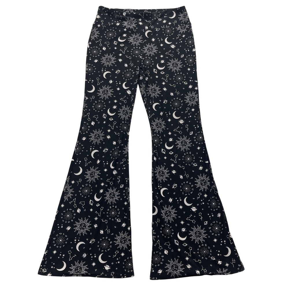 No Boundaries Flare Leggings Large 11-13 Celestial Astrology Witchy  Retro Y2K